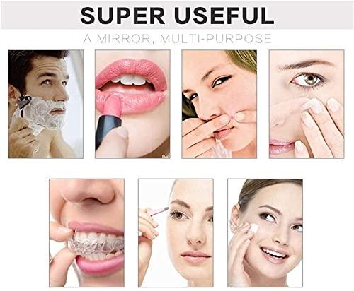 NinthAvenue Basics Makeup Mirror Shaving Mirror,Bathroom Folding 360Swivel Cosmetic Vanity Mirror Shaving in Bedroom or Bathroom/Nickel/7X