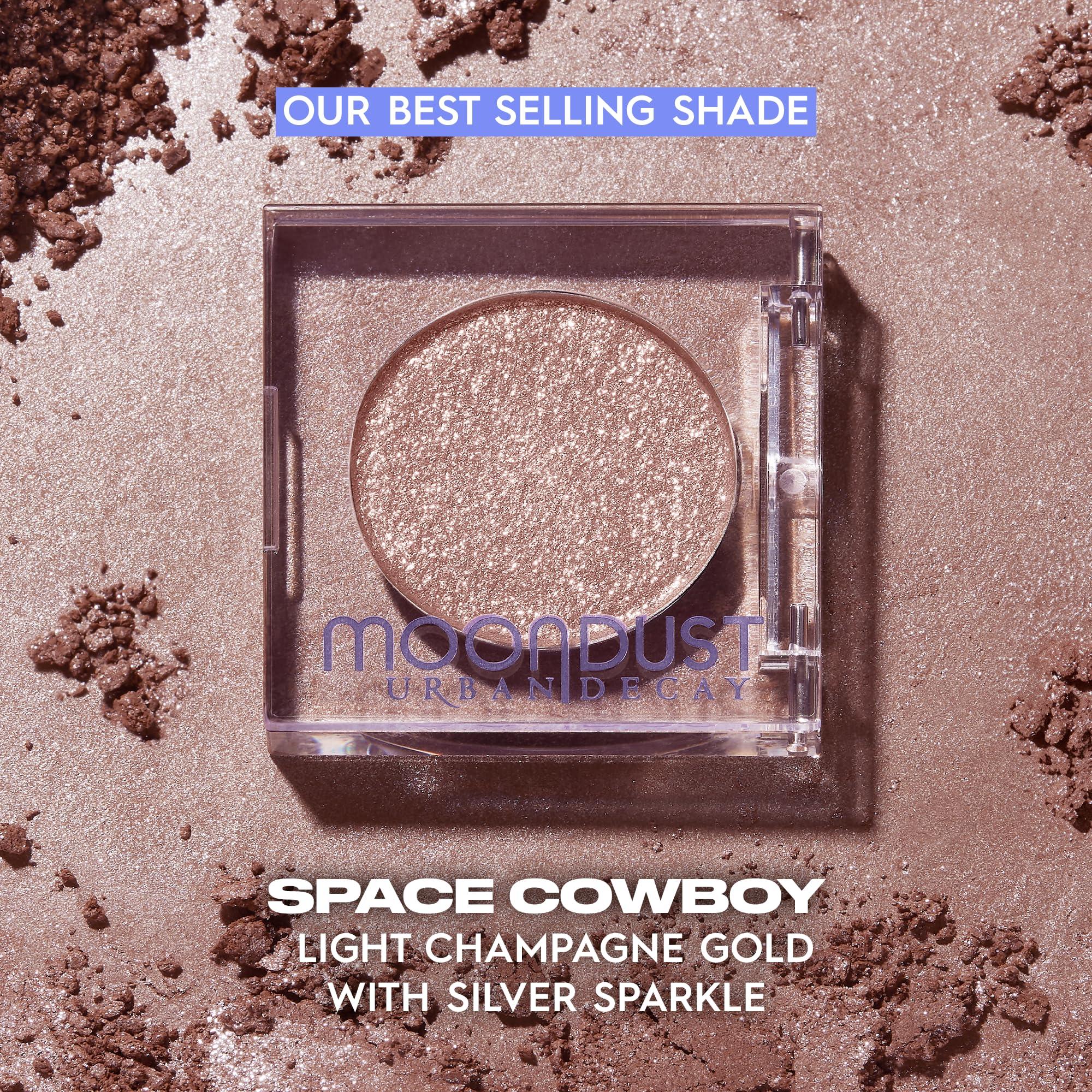 URBAN DECAY URBAN DECAY Space Cowboy Eyeshadow + Eyeliner Duo Set - Moondust Glittery Eye Shadow (Champagne Gold Silver Sparkle) - 24/7 Waterproof Eyeliner Pencil (Light Peach Shimmer + Silver Glitter)