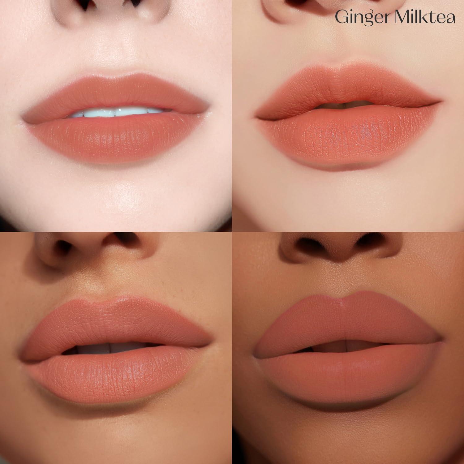 ETUDE ETUDE Fixing Tint #04 Ginger Milk Tea | Long Lasting High Pigmented Liquid Lipstick | Waterproof Lightweight Matte Finish Lip Stain | Full Coverage | Korean Makeup, Kbeauty, Perfect for Gift