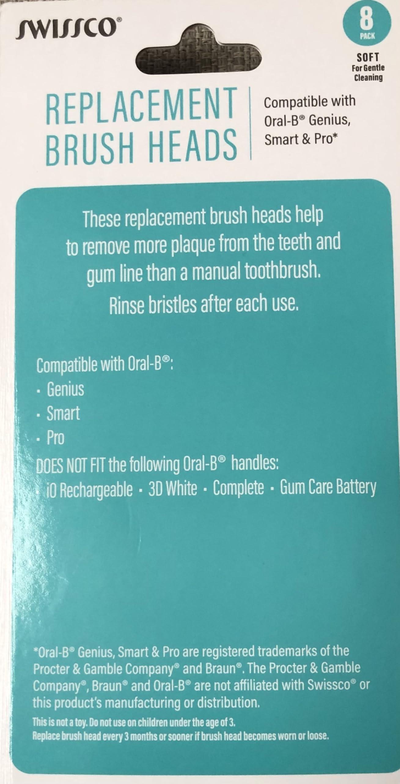 Swissco Swissco Replacement Brush Heads (compatible with Oral-B Genius, Smart & Pro)