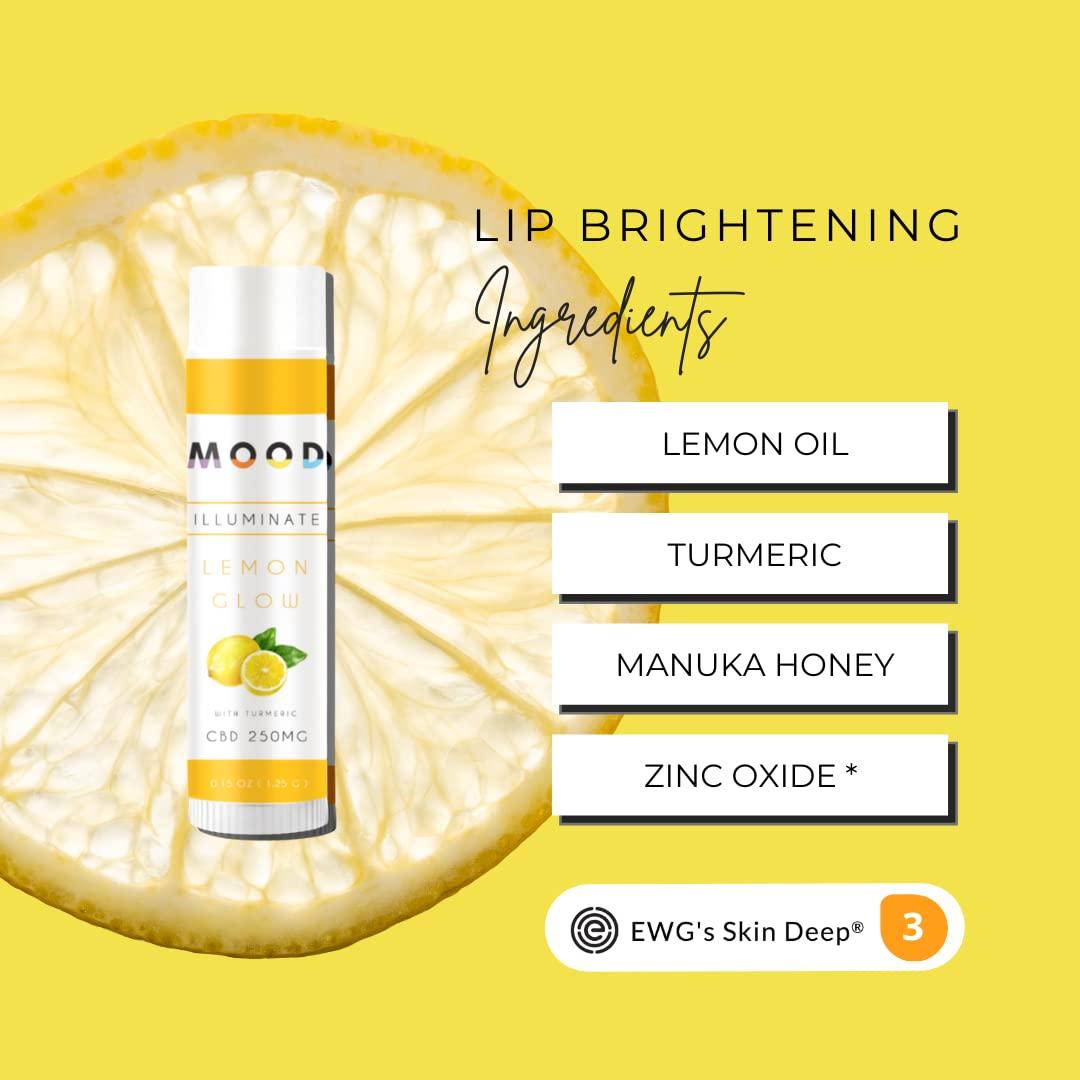 Generic MOOD Brightening Lip Balm SPF 30 with Manuka Honey | 20% Cocoa + Shea Butter | Lip balm for Dark Lips | Protects and Heals Sunburn (Lemon Turmeric)
