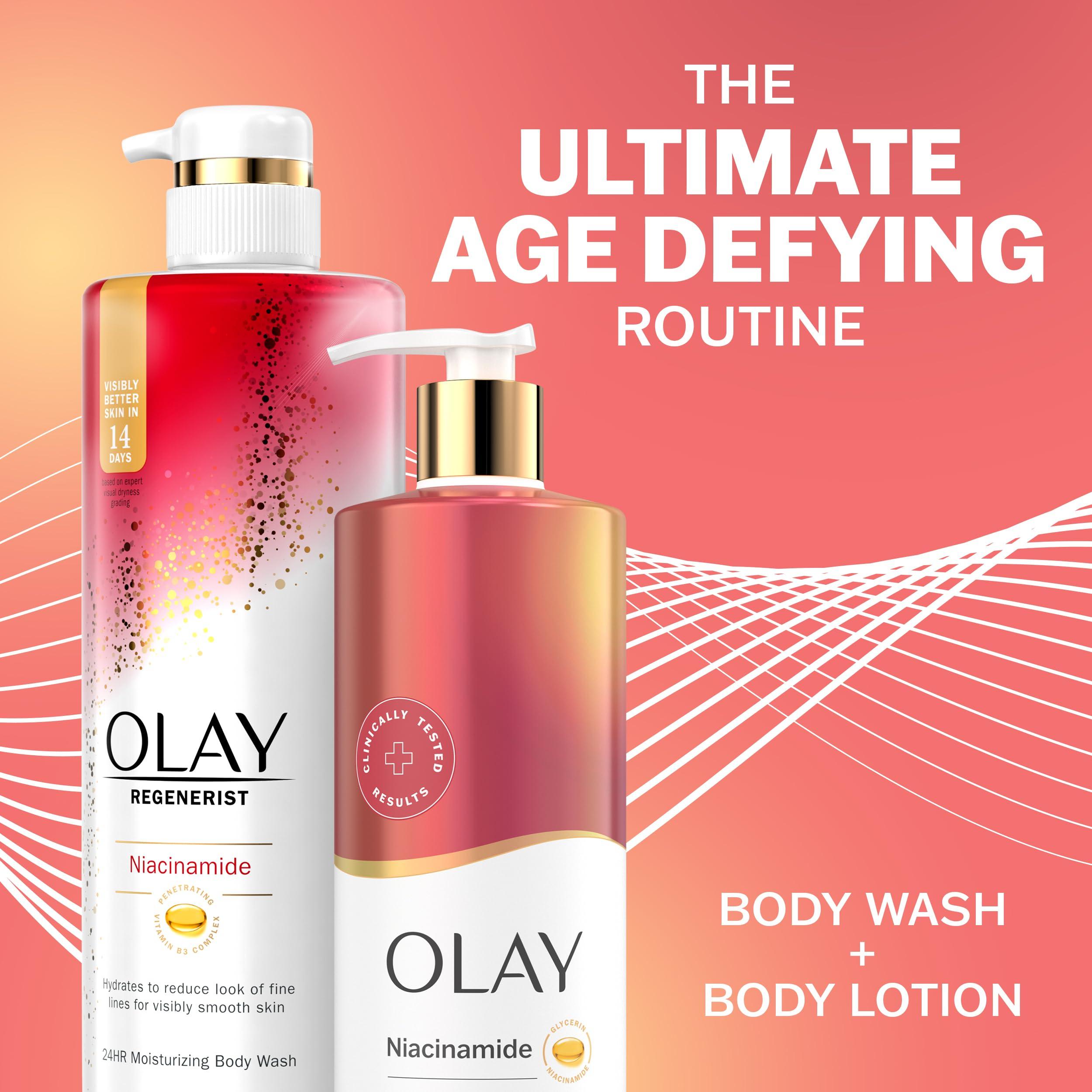 Olay Olay Body Lotion Age Defying & Hydrating for Women with Niacinamide, 24hr Moisturizing, Vitamin E & Vitamin B3 Complex, Fast Absorbing Formula, 17 fl oz