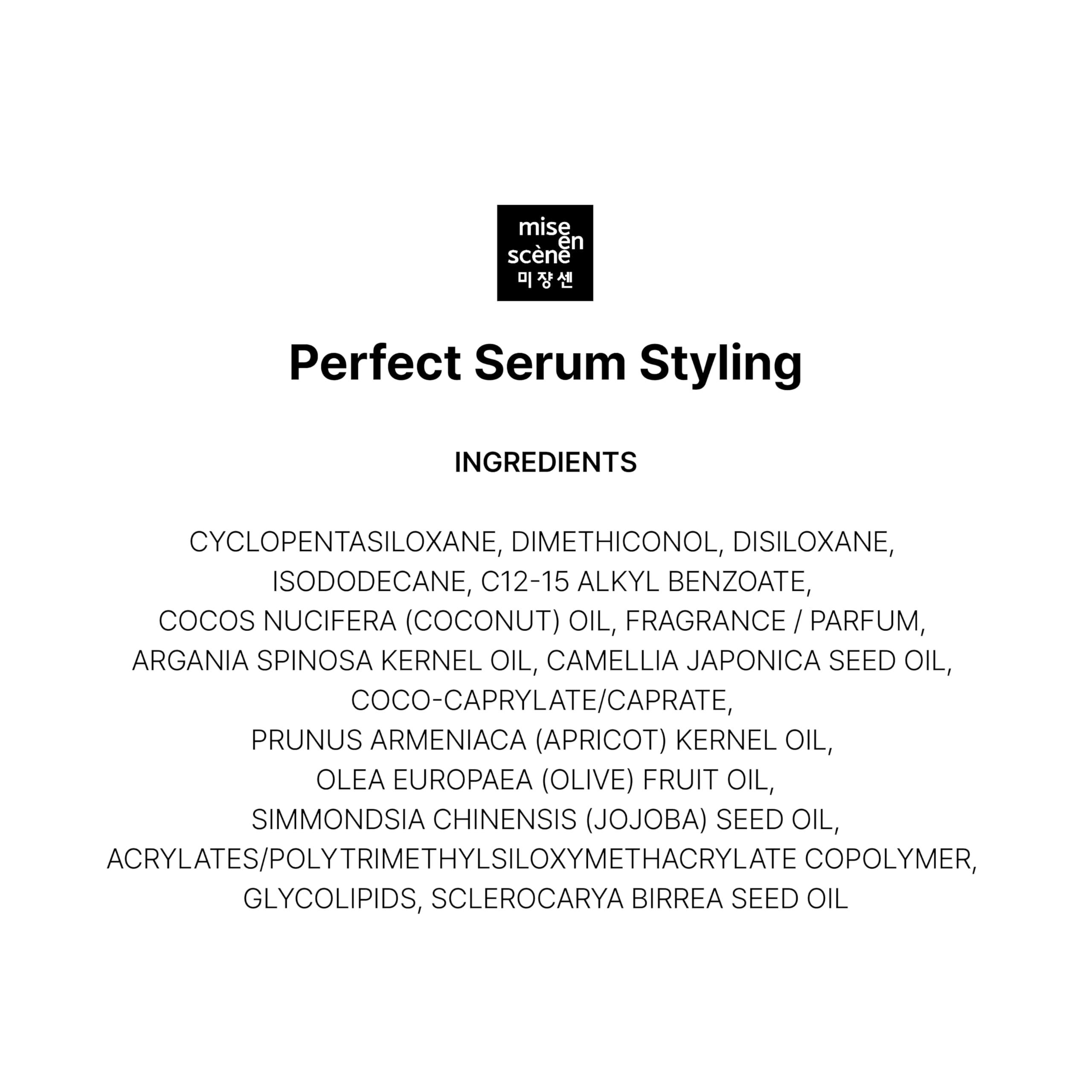 Mise En Scene Mise En Scene Perfect Styling Serum 2.70 Fl Oz Perfect Serum Shampoo Styling 22.99 Fl Oz with Perfect Serum Conditioner Styling 22.99 Fl Oz