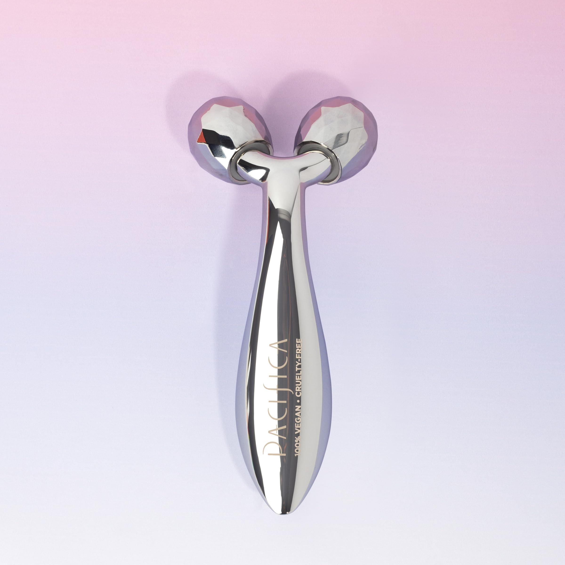 Pacifica Pacifica Face Roller Massager - Future Youth Stainless Steel Gua Sha Facial Beauty Tool Skin Care - for Face Neck Eye Body Skin Care - Face Sculpting Tool Lymphatic Drainage Gifts for Her Women & Girl