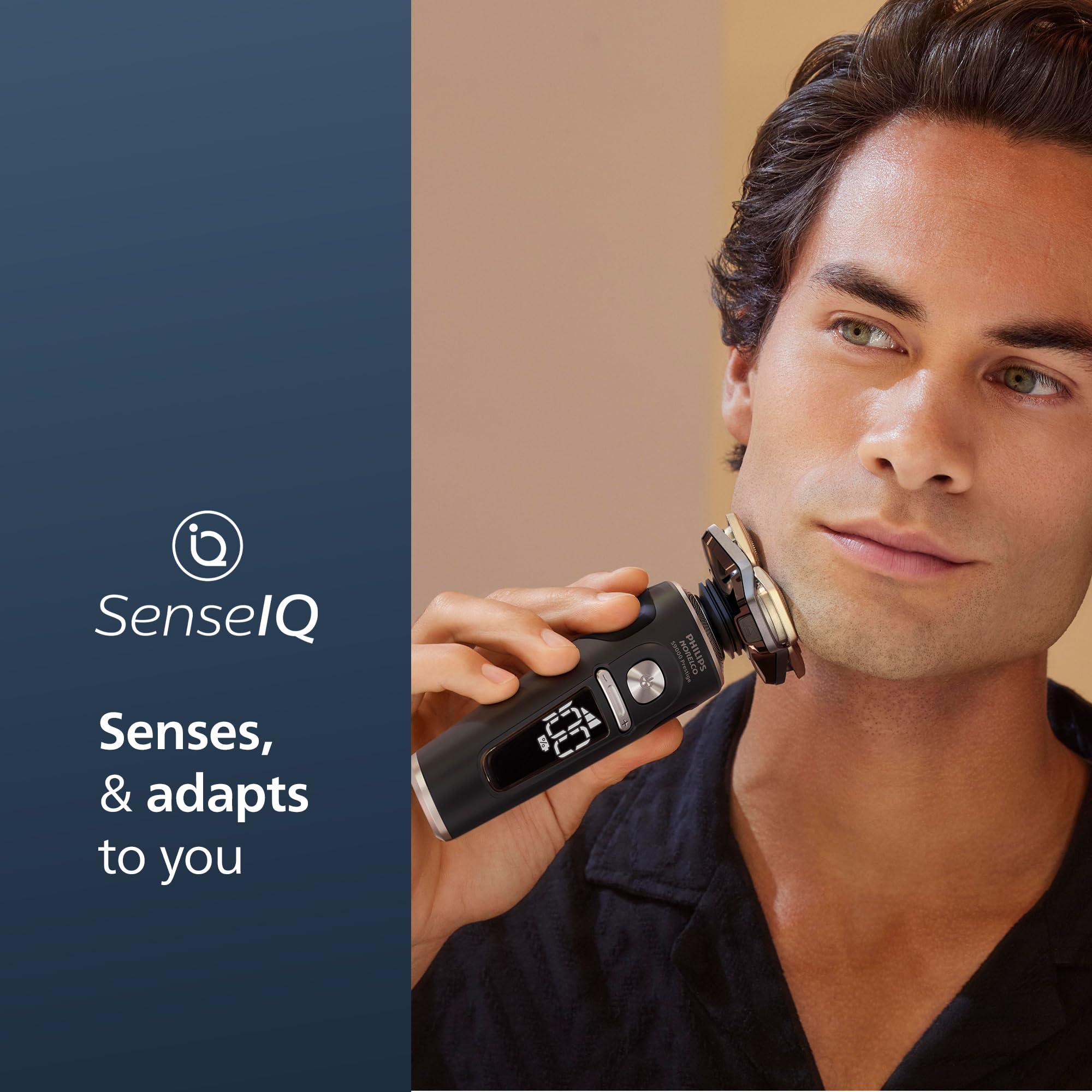 Philips Norelco Philips Norelco S9000 Prestige Electric Shaver with Qi-Charger, Precision Trimmer and Premium Case, SP9872/86