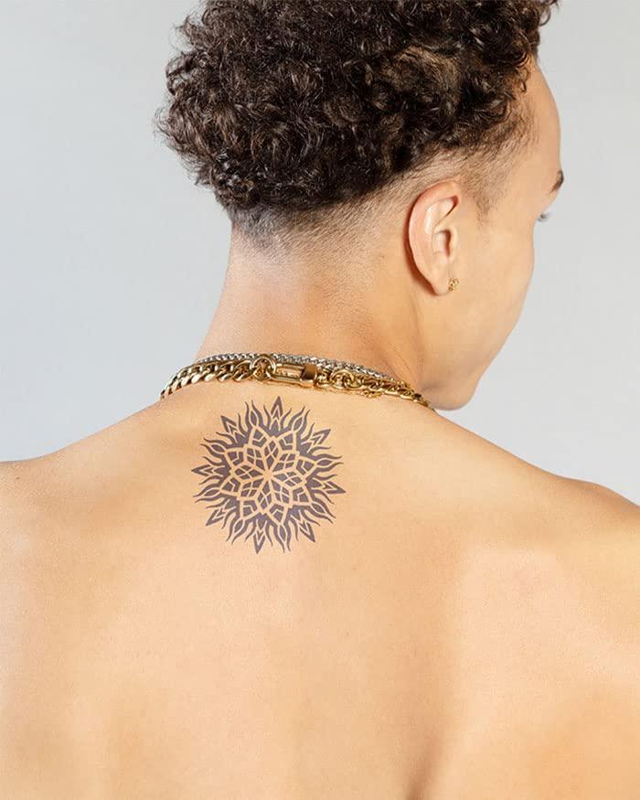 inkbox Inkbox Temporary Tattoos, Semi-Permanent Tattoo, One Premium Easy Long Lasting, Water-Resistant Temp Tattoo with For Now Ink - Lasts 1-2 Weeks, Solar Flare, 4 x 4 in