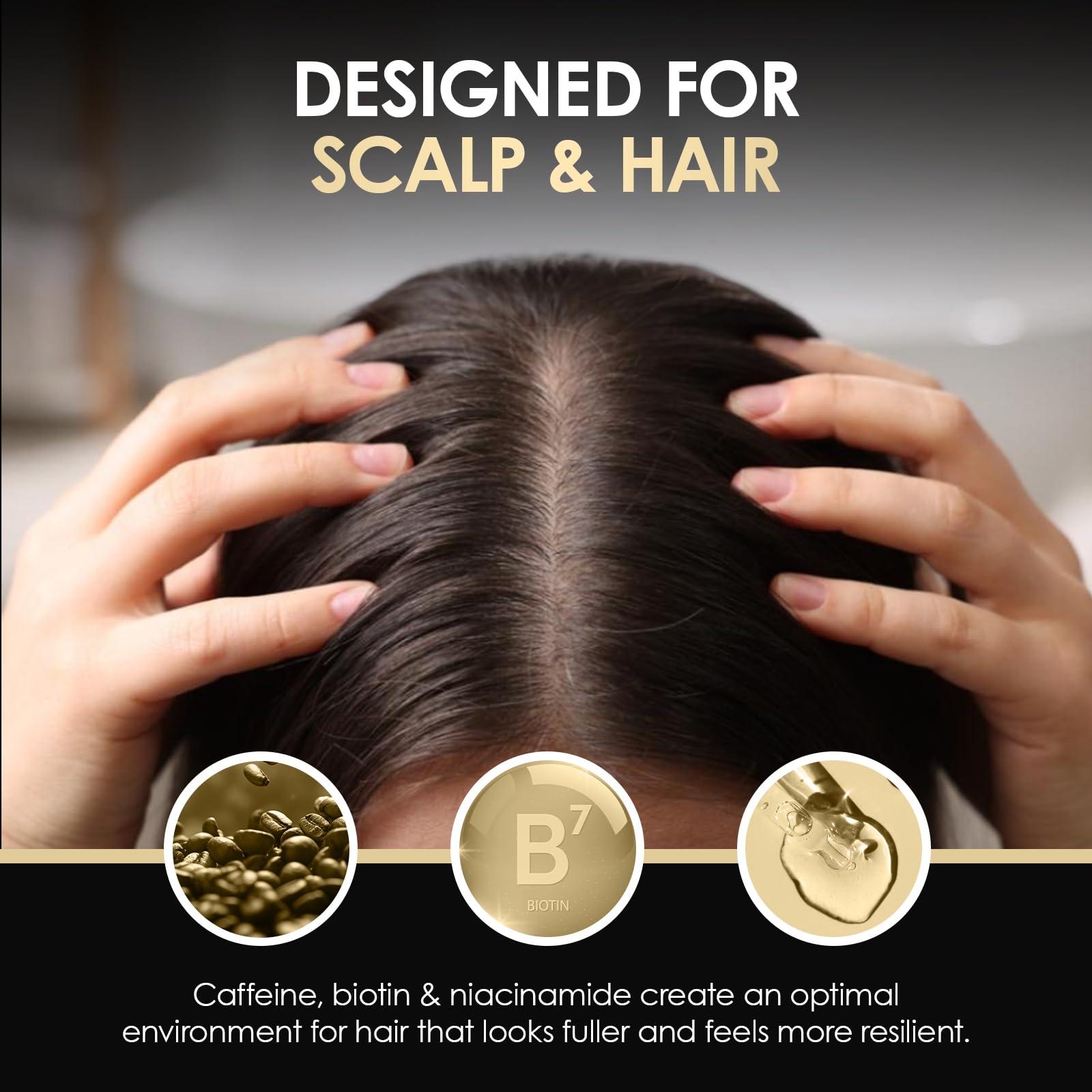 ThickTails ThickTails Stimulating Hair Growth Shampoo for Women | Sulphate-Free Caffeine & Biotin Formula | Encourages Fuller-Looking Hair | Supports Scalp Health | Colour-Safe & Hydrating