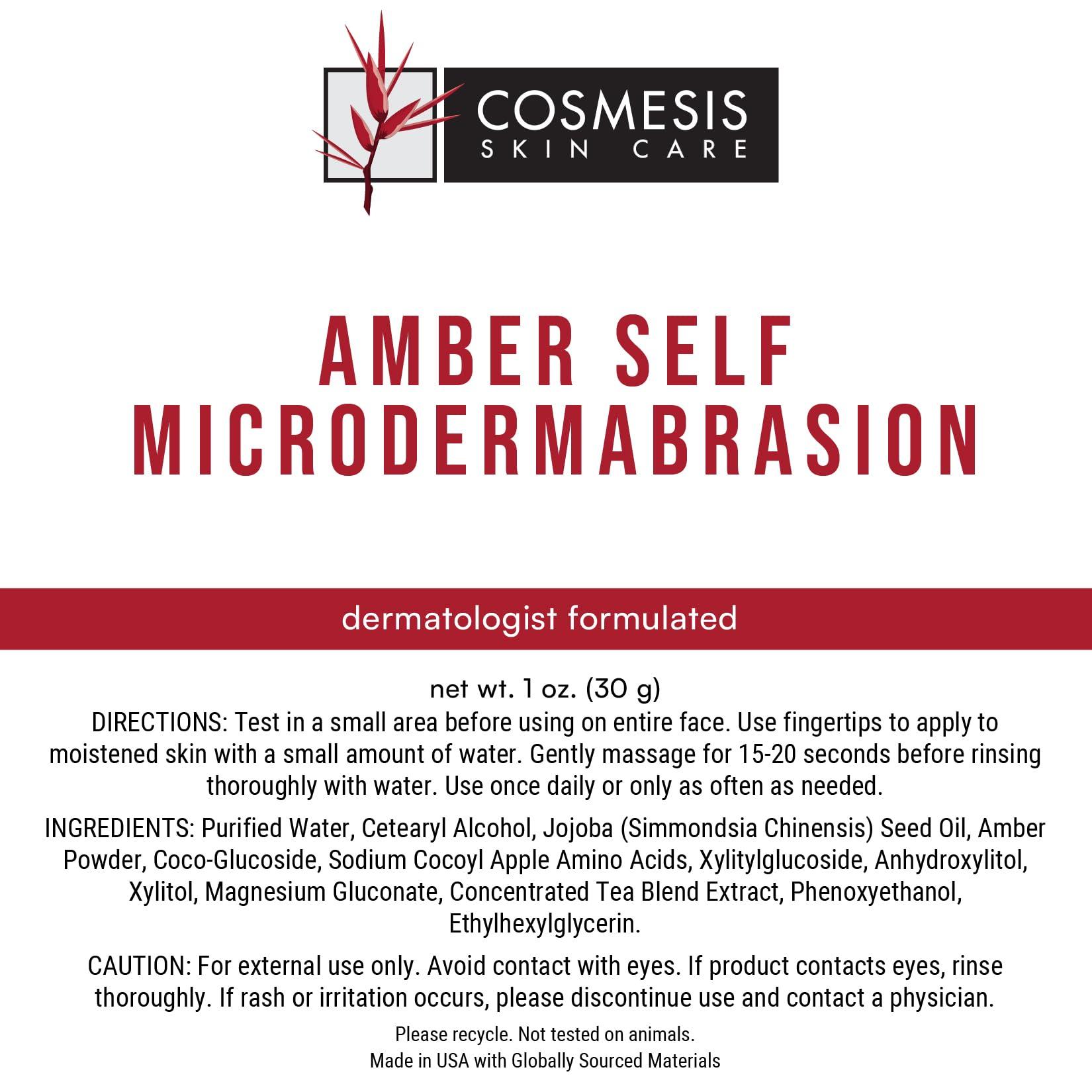Cosmesis Skin Care Amber Self MicroDermAbrasion: Exfoliating Scrub for Youthful Skin with Ultra-Fine Amber Crystals - 2oz by Cosmesis