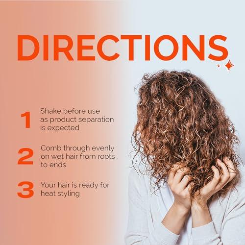 Curl Keeper Curl Keeper Heat Protection Cream for All Curl Types - Travel-Size Thermal Styling Protectant for Curly Hair, Flat Iron & Blow Dry (8 Fl Oz)