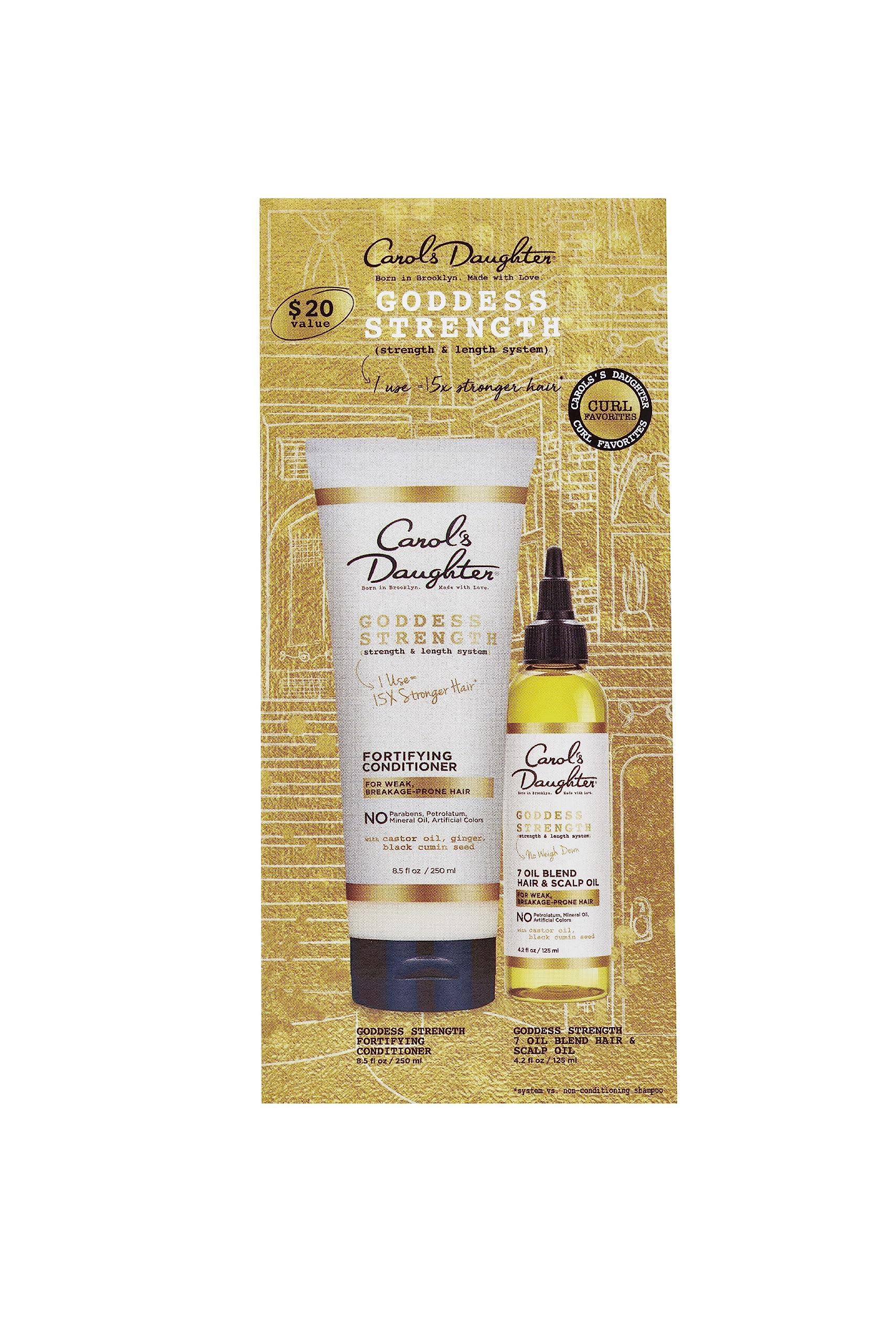 Carol\'s Daughter Carol\'s Daughter Goddess Strength Hair Care Set, Includes Sulfate Free Conditioner and Hair & Scalp Oil, Curly Hair Products to Repair and Moisturize, 1 Kit