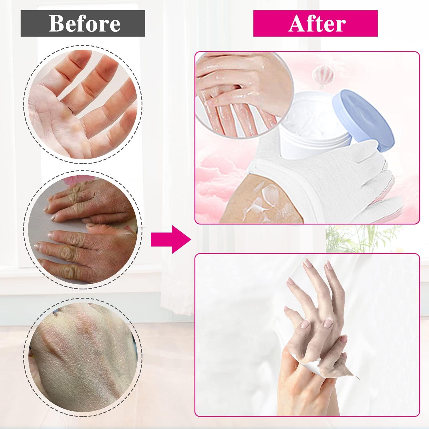 NJDGF 24Pcs White Cotton Gloves for Dry Hands Kids Eczema Gloves Overnight Moisturizing Gloves for Women Cosmetic