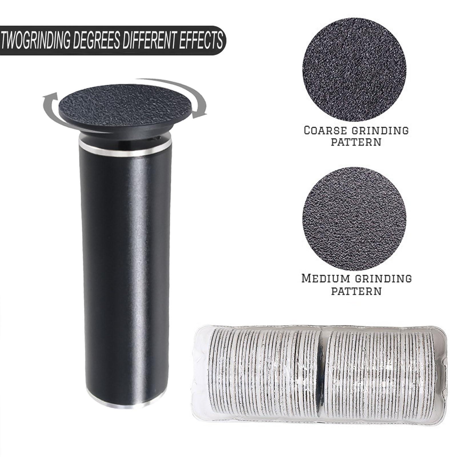 Generic Dermave Electric Foot Callus Remover, 360 Rotation Adjustable Speed Electric Foot File Pedicure Tool, Foot Electric Callus Remover with 60pcs Replacement Sandpaper Discs (Gold)