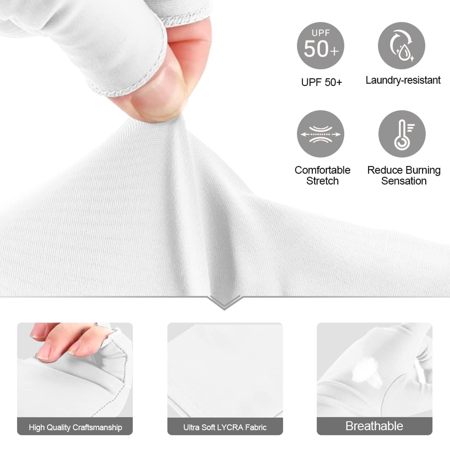 Lotifie Lotifie uv protection gloves for gel nails lamp, Anti UV Light Glove for Manicures Nail Art (white gloves)