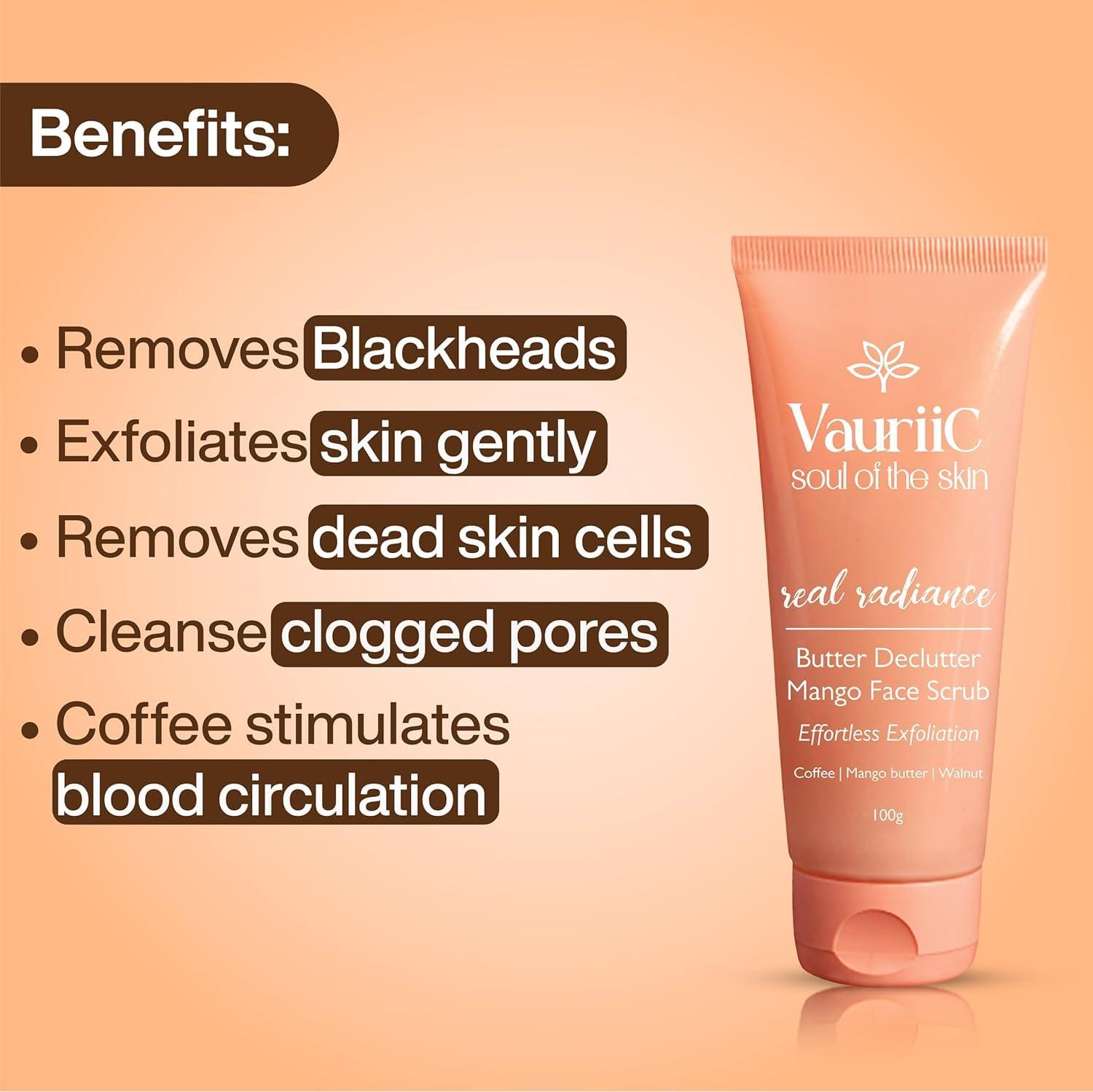 india Coffee & Walnut De Tan Face Scrub 100 gm | For Exfoliation | Reduces Dead Skin, Blackhead Give Glowing Skin & Controls Excess Oil | With Coffee, Walnut & Mango Butter |