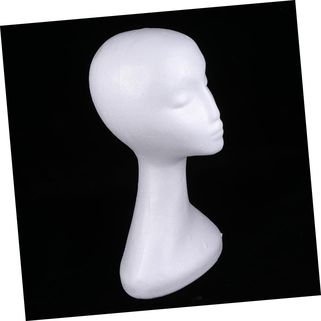 NULYLU NULYLU Art Mannequin White Headset Stand Foam Mannequin Wig Head Mannequins Foam Manikin Head Model Male Mannequin Head Display Mannequin Wig Head Stand Headphone Stand Holder White Wig