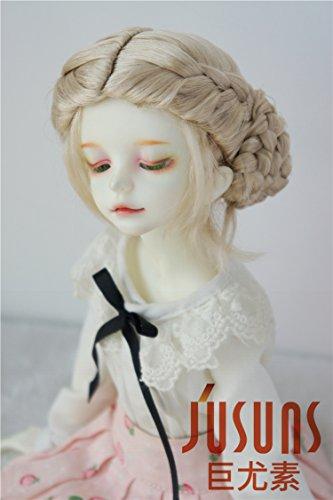 Jusuns JD177 7-8inch 18-20cm Ballet BJD Wigs 1/4 MSD Lovely Braids Bowl Synthetic Mohair Doll Wigs (Blend Blond)
