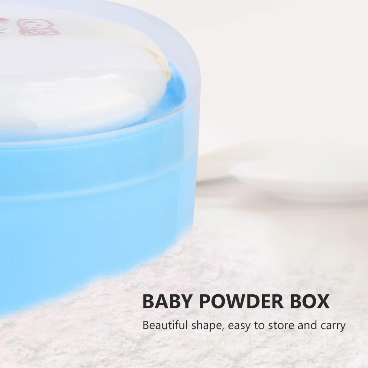 SKISUNO SKISUNO Box Body Powder Box After- Bath Powder Puff Container Baby Puff Container Powder Puff and Container for Body Powder Adult Powder Puff Case Applicator Textile Cotton Storage Child