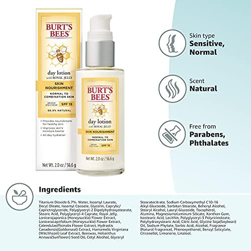 Burt's Bees Burt's Bees Skin Nourishment Day Lotion with SPF 15 for Normal to Combination Skin, 2 Oz (Package May Vary)