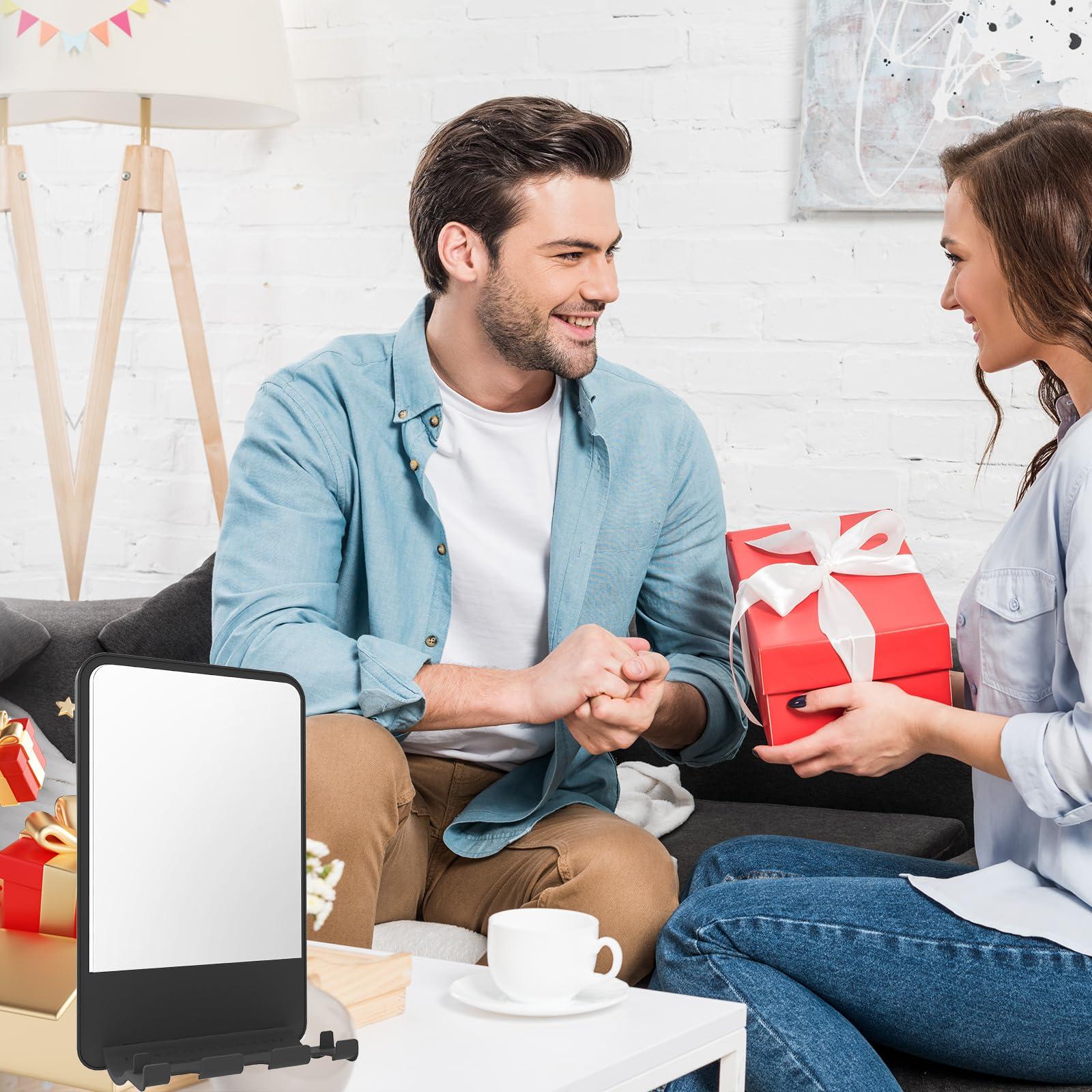 deaunbr Fogless Shower Mirror for Shaving, Anti Fog Mirror for Shower with Multifunctional Storage for Razor and Shaving Foam Canister,Bathroom Mirror for Men and Women