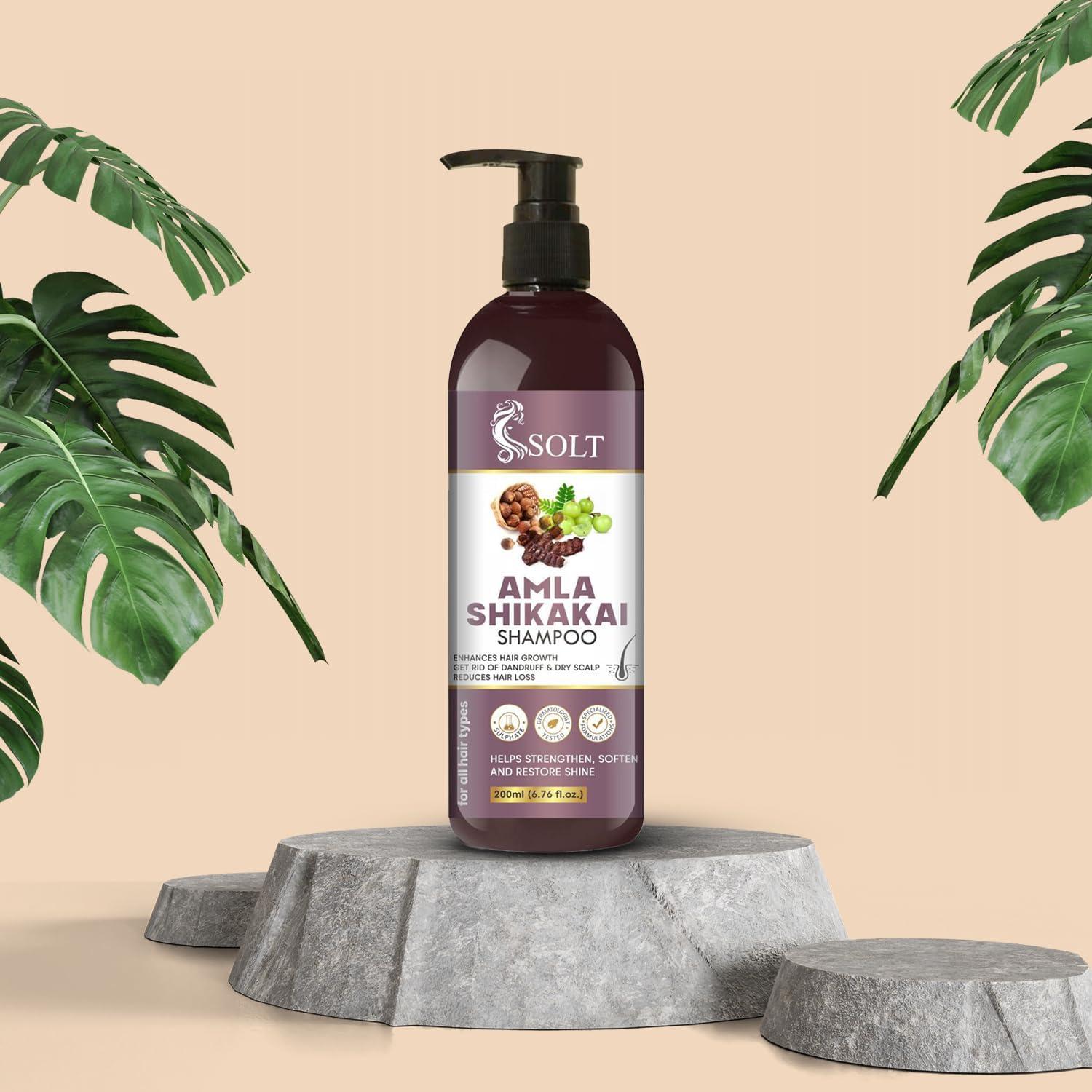 Generic Generic Amla Shikakai Shampoo - Enhances Hair Growth, Eliminates Dandruff & Dry Scalp, Reduces Hair Loss - Suitable for All Hair Types - Helps Strengthen, Soften, and Restore Shine - 200ml