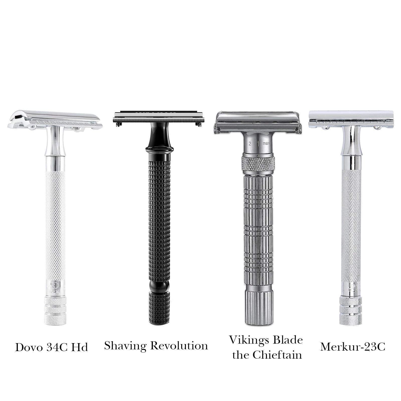 Linkidea Linkidea 4 Pack Safety Razor Head Protector Cover, Shaving Travel Cover Handmade, Double Edge Safe Shaver Travel Accessories (Black)