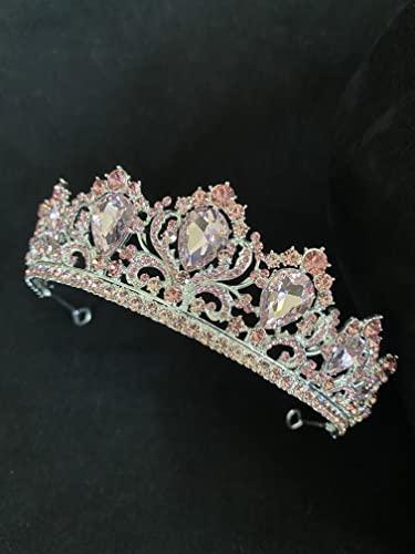 Sunshinesmile Bride Princess Pink Tiaras and Crowns for Women Birthday Crowns for Women Birthday Tiara Princess Crowns and Tiaras