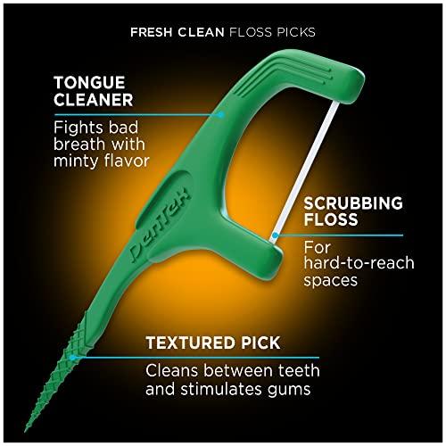 DenTek DenTek Fresh Clean Floss Picks, For Extra Tight Teeth, 75 Count, 3 Pack