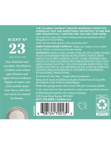 Caldrea Caldrea Hand Lotion, For Dry Hands, Made with Shea Butter, Aloe Vera, and Glycerin and Other Thoughtfully Chosen Ingredients, Pear Blossom Agave Scent, 10.8 oz (Packaging May Vary)