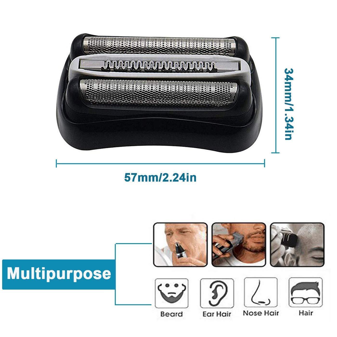 USonline911 Upgraded Series 3 /32B/21B Replacement Shaver Foil&Cutter Cassette Compatible with Braun Series 3 340s (type5414), 340s-4 (type 5414), 345s-4 (type5414), 350cc-4 (type5412), 370cc-4 (type 5412), 350cc