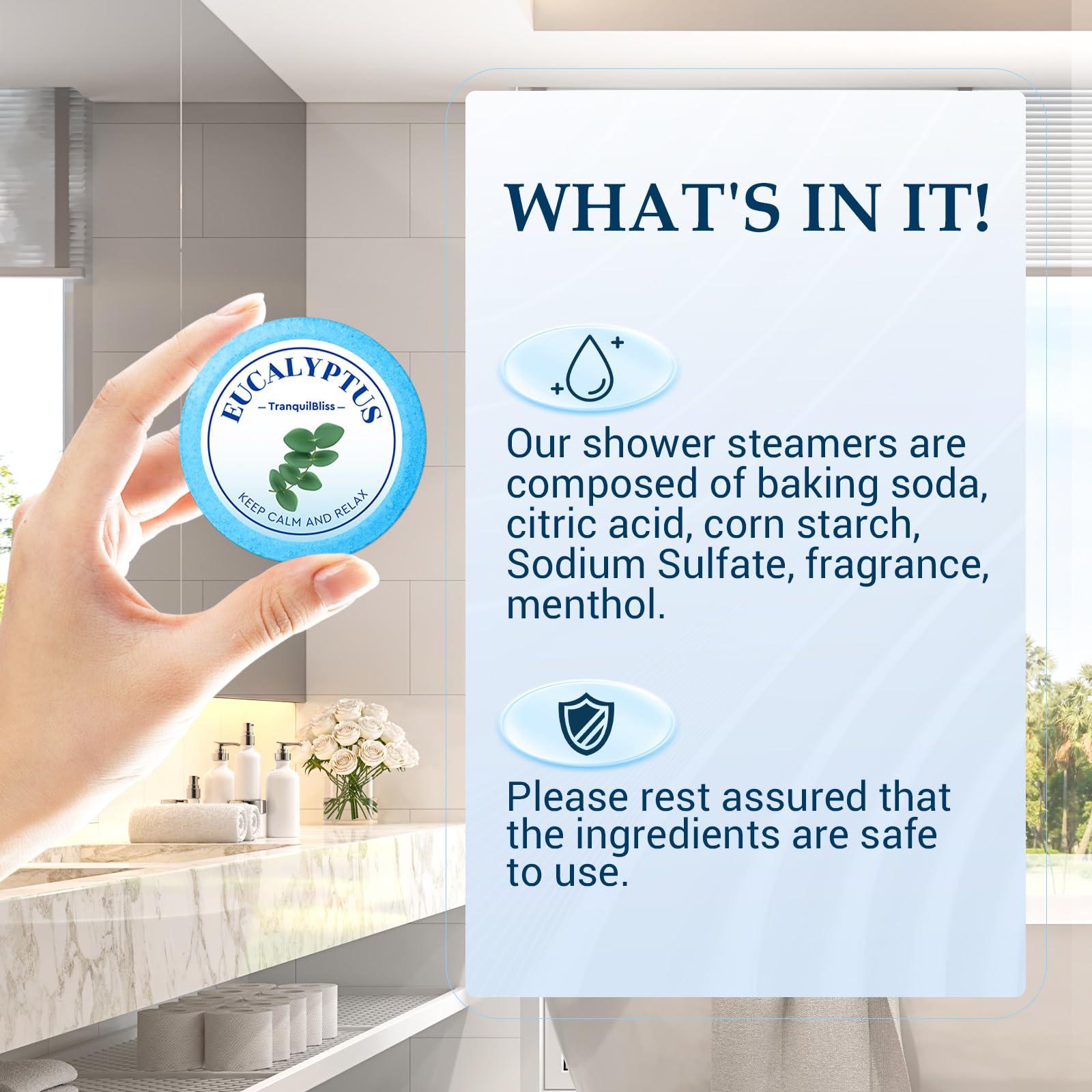 TranquilBliss TranquilBliss Shower Steamers, 18 PCS Set, Self Care Relaxation Shower Tablets with Shea Butter, Shower Bombs, Christmas Gift Ideas for Women, Men, Mother, Wife