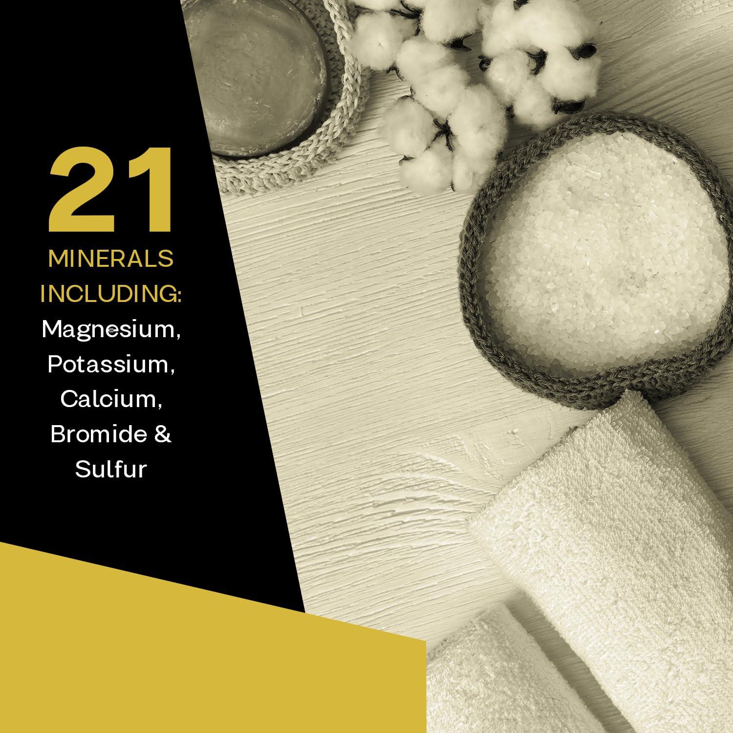 Aromasong Dead Sea Bath Salt 19 LB Fine Grain in Bulk Resealable Bag with 100% Pure Dead Sea Mud Mask - 5 Minute Mask for Face and Body Skincare