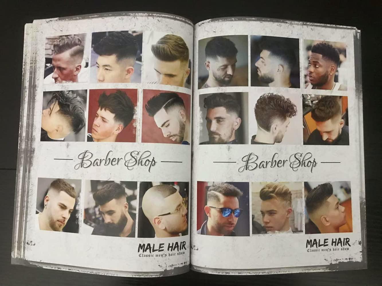 N\\\\A Classic MALE HAIR Show Tattoo Fashion Magazine,BABRER & HAIR TATTOO Hairdressing Design, Sculpture Pomade Hair Style Design Pattern Books, Vintage Men\'s Oil Head Picture Album Barber Shop illustration A1