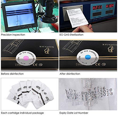 BIOMASER Cartridge Needles – BIOMASER 10PCS Sterilized Permanent Makeup Cartridge Needles Tattoo Needle Fits for Permanent Makeup Machine Pen T100 P1 X1 for Eyebrow Eyeliner Lip(5RL-0.25MM)