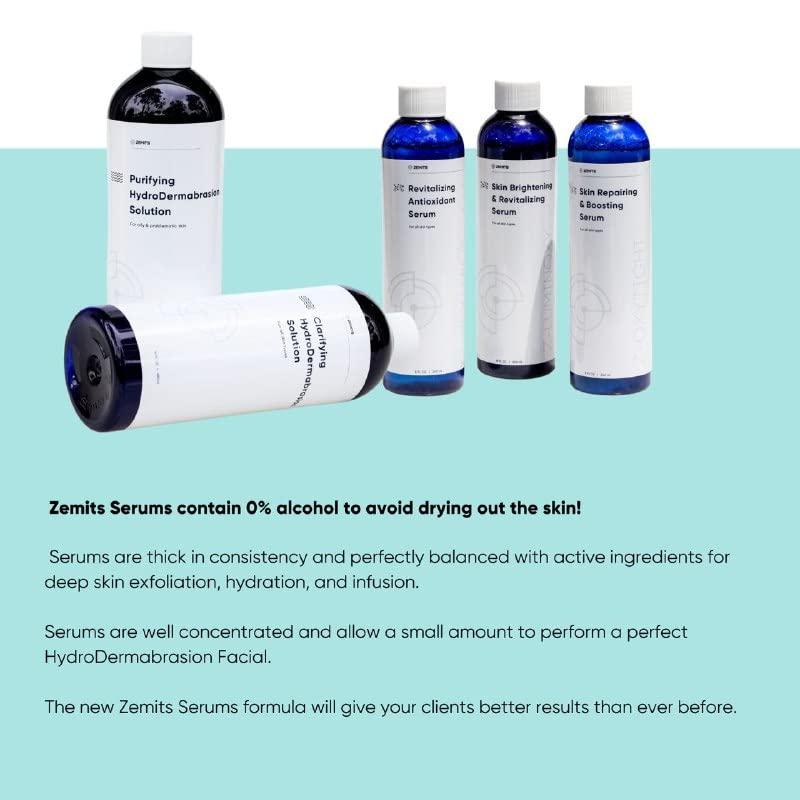 Zemits Zemits Hydro & Oxygen Facial Serums Kit | Hydrodermabrasion, Oxygen Infusion, Hydro Peeling, Aqua Peel Solutions | Complete Set | Fits Any Oxy Hydro Machine | US Brand