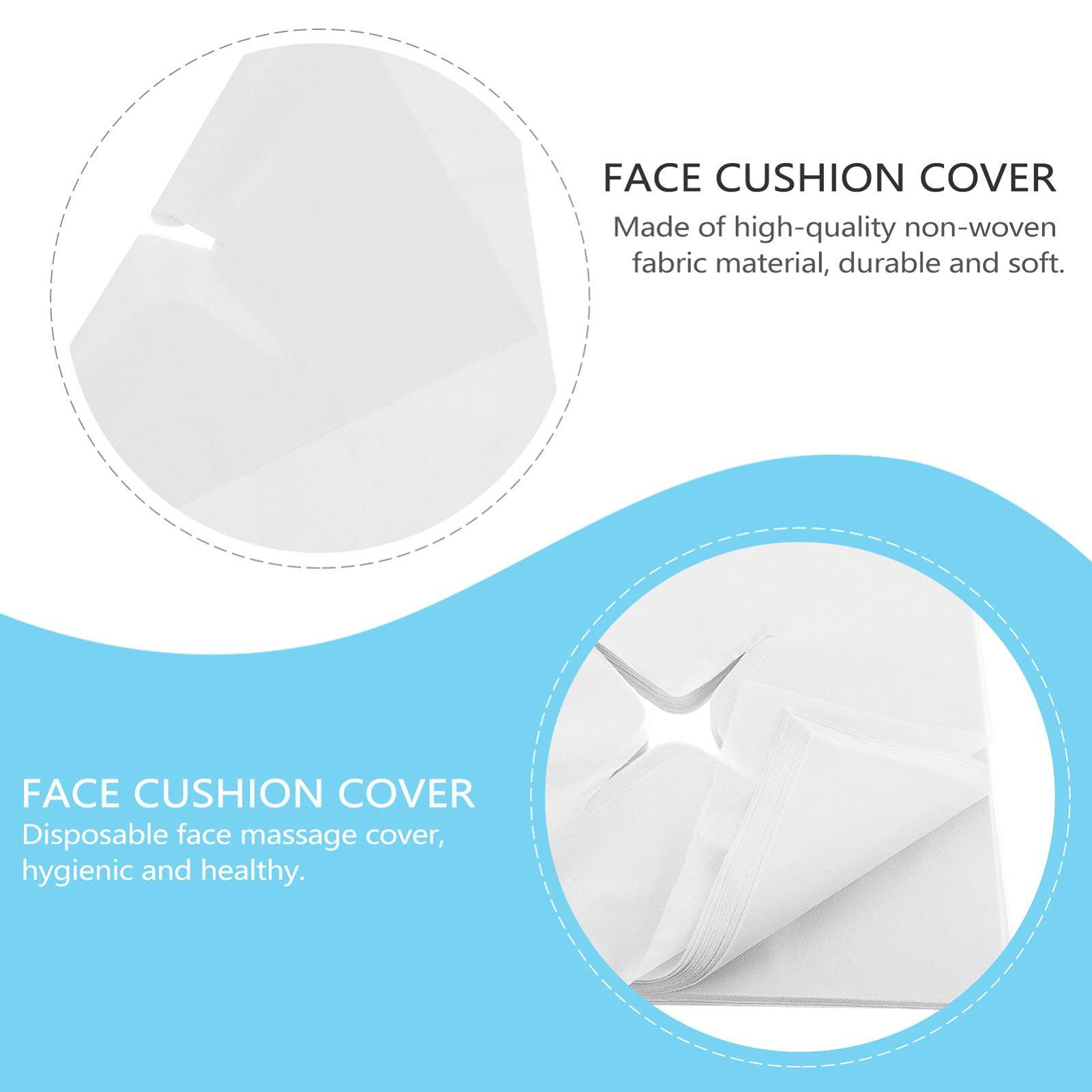 Healifty Healifty 100pcs Disposable Face Cradle Covers Ultra Soft Massage Face Covers Headrest Covers for Massage Tables Massage Chairs White