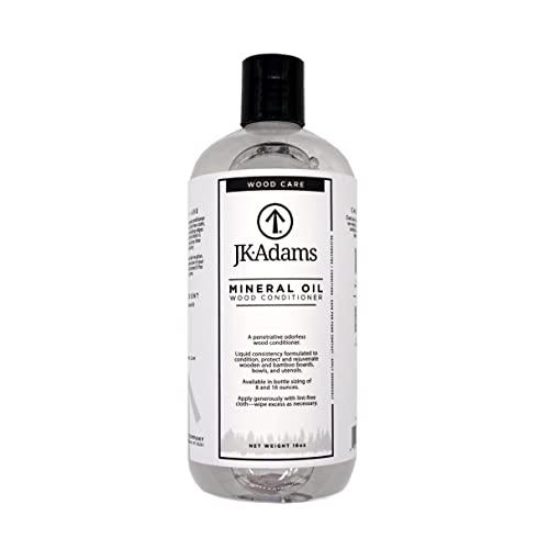 J.K. Adams J.K. Adams Cutting Board Butcher Block Care Mineral Oil 16 oz Wood Conditioner Cream, Clear