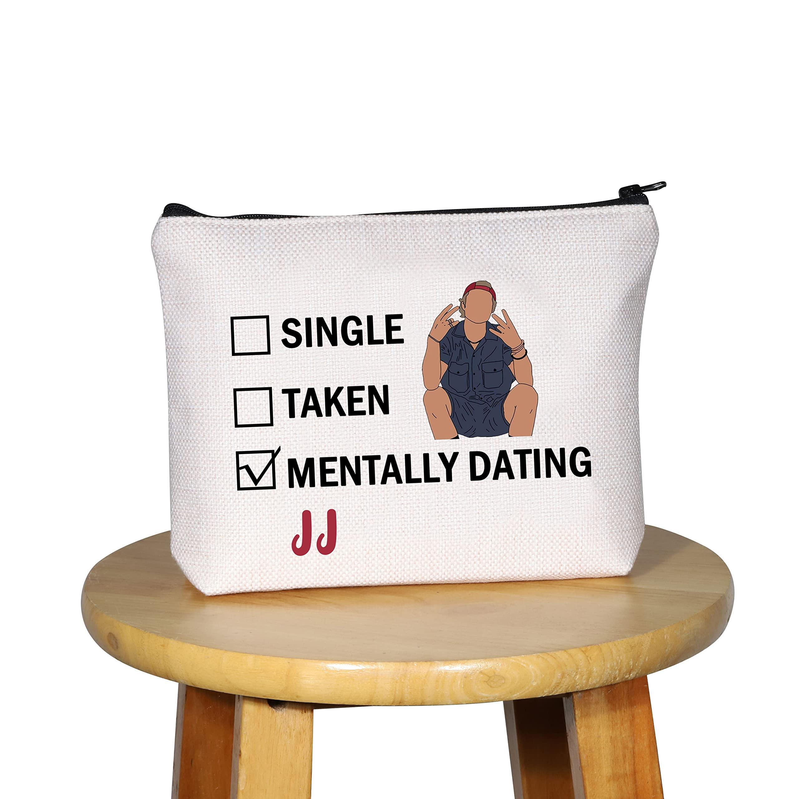 G2TUP G2TUP JJ Maybank Inspired Gift Dating JJ Maybank Makeup Bag Rudy Pankow Fan Cosmetic Bag Rudy Pankow Merch (JJ Maybank White Bag)