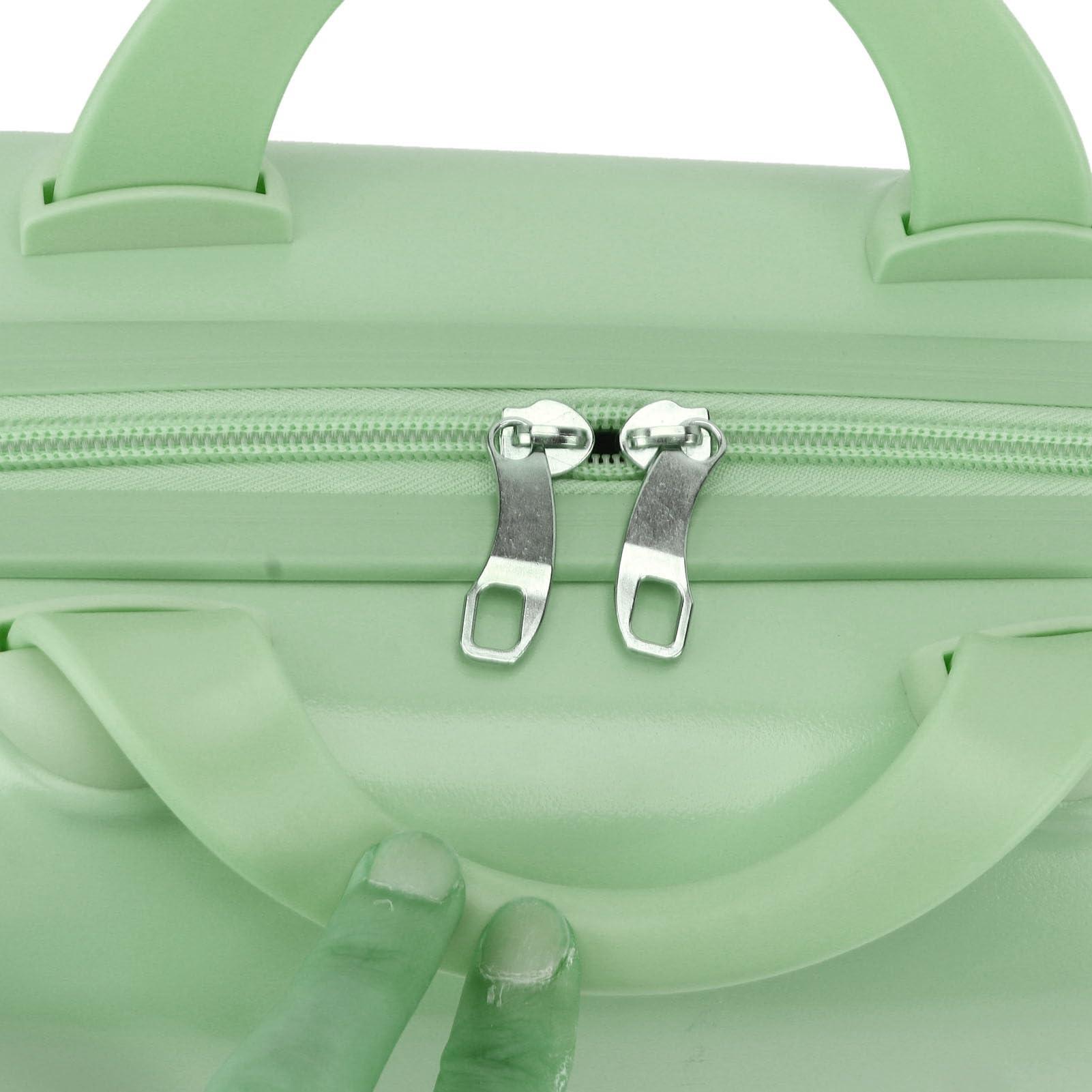 CHEOTIME CHEOTIME Cosmetic Bag, 14 Inch Large Capacity Cosmetic Case, Travel Toiletry Bag, Suitcase Design Retro Zipper Waterproof Suitable For Women Girls Travel(Matcha Green)