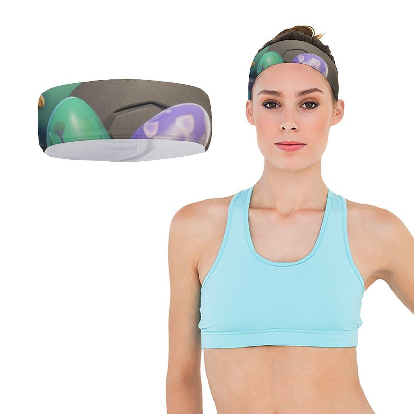 LXTDPBK LXTDPBK Headband for Women Men Sweatbands Sport Easter Eggs Hairband Wristbands Cotton Terry Cloth