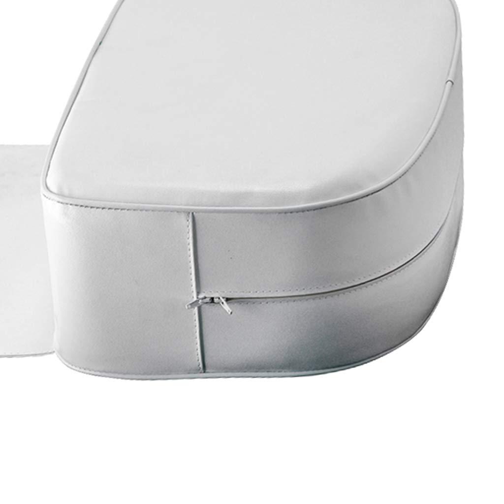 Xiaojikuaipao Barber Salon Spa Equipment Styling Chair Child Booster Seat Cushion - Soft Kids Haircut Seat with Adjustable Heightening - Universal PU Leather Salon Booster - White