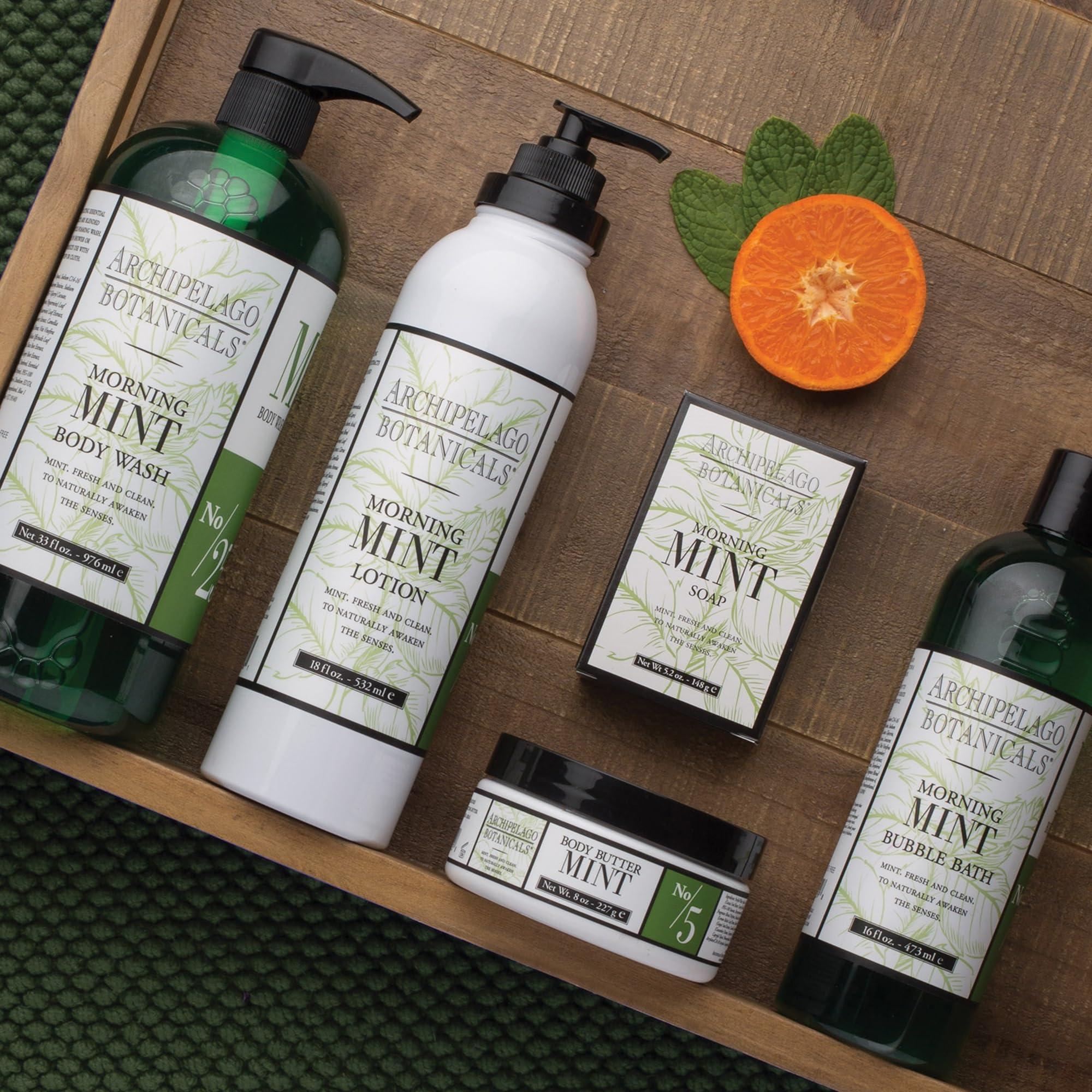 Archipelago Botanicals Archipelago Botanicals Morning Mint Body Wash, Stimulating and Cleansing Daily Wash, Fresh and Healthy-Looking Skin, Free from Parabens, Phthalates and GMOs (33 oz)