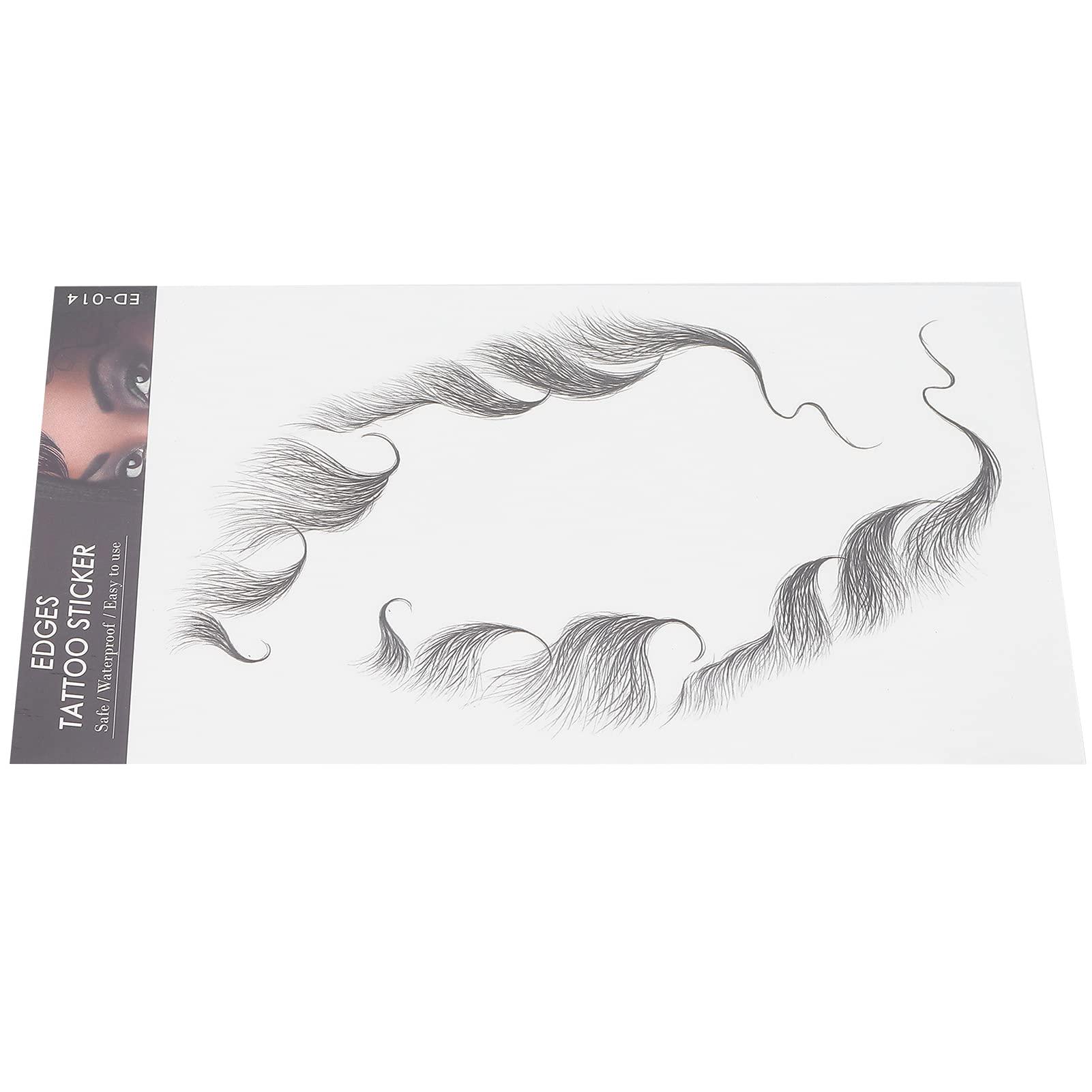 Agatige Waterproof Fake Hairline Sticker, Natural Edge Hair Tattoo Hair Tattoo Sticker for Women (#5)