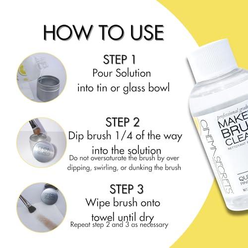 CINEMA SECRETS Cinema Secrets Professional Makeup Brush Cleaner, 2 fl oz, Lemon