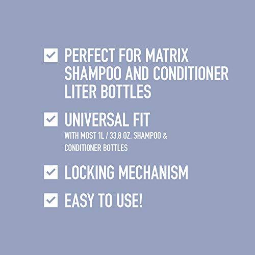 MATRIX Matrix Universal Dispensing Pump | Shampoo and Conditioner Bottle Pump | Fits 1L Bottles (33.8oz) | Black
