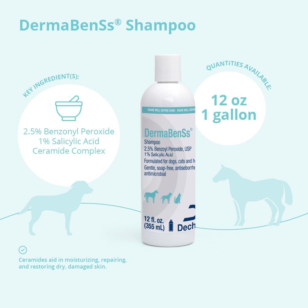 DermaBenSs DermaBenSs Shampoo for Dogs, Cats and Horses, 12 Ounce