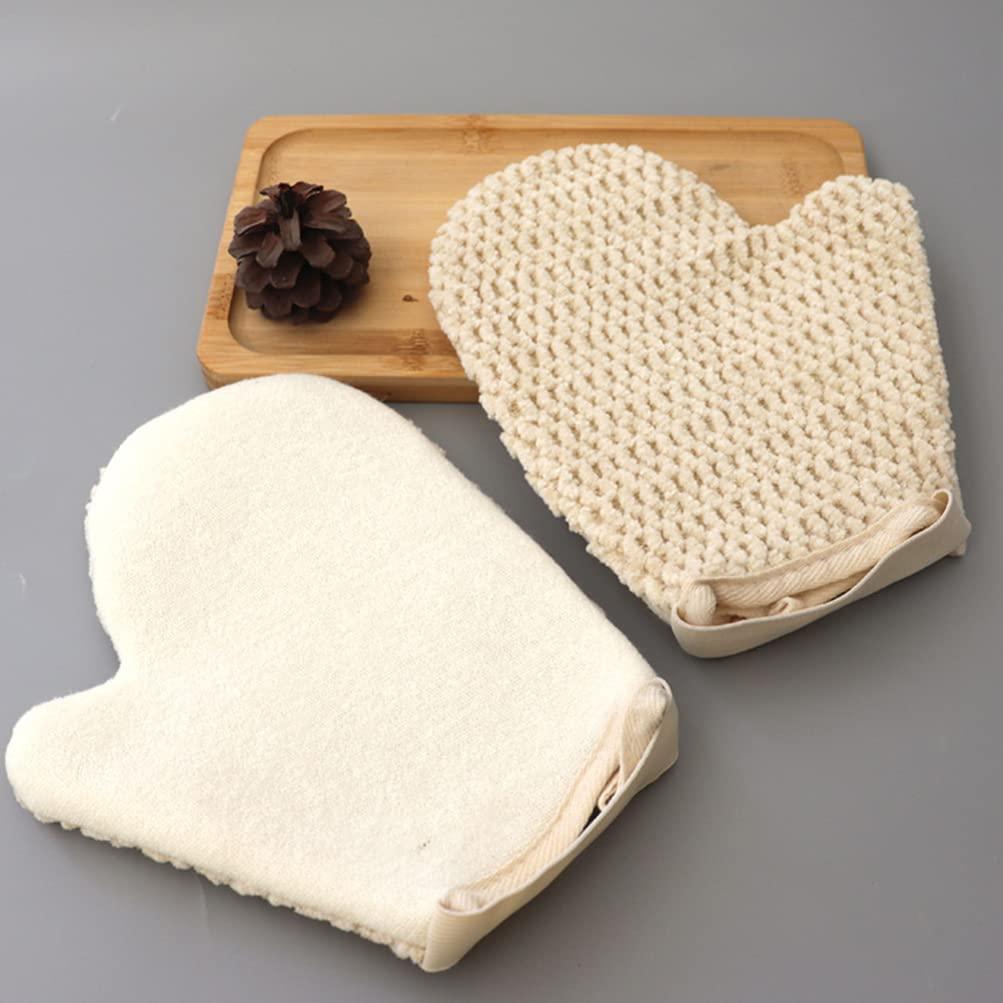 FOMIYES FOMIYES 2PCS bath gloves korean exfoliating gloves deep exfoliating mitt for shower exfoliating loofah pads shower gloves makeup remover mitts Chenille exfoliating brush face