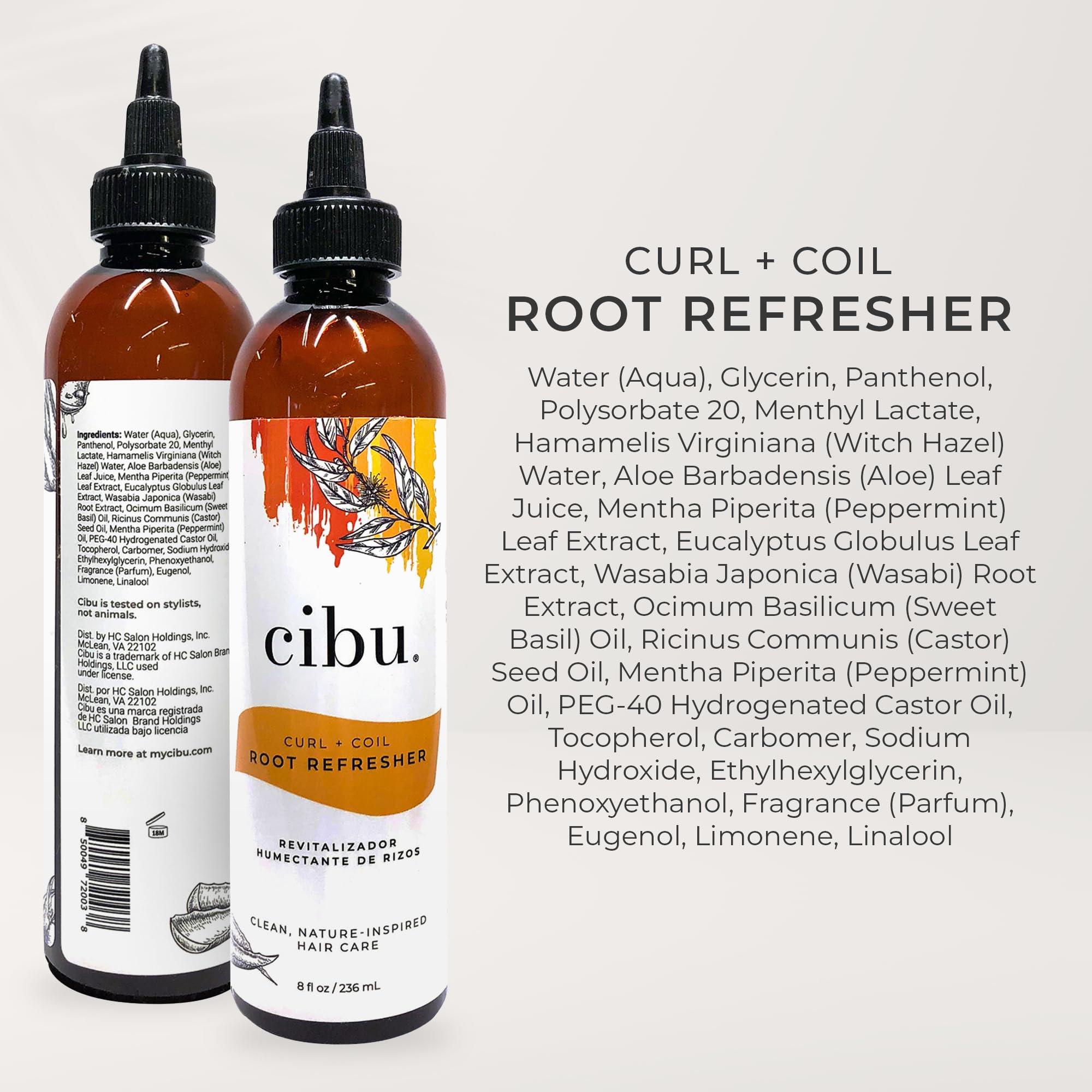 CIBU Cibu Curl + Coil Root Refresh - Nutrient Rich Tea Tree Oil - Moisturizing Hair and Scalp Oil for Dry Itchy Scalp - 8oz