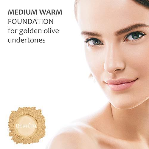 DEMRE Demure Mineral Make Up, Medium Warm Mineral Foundation Makeup, Concealer Makeup, Natural Makeup Made with Pure Crushed Minerals, Loose Face Powder.