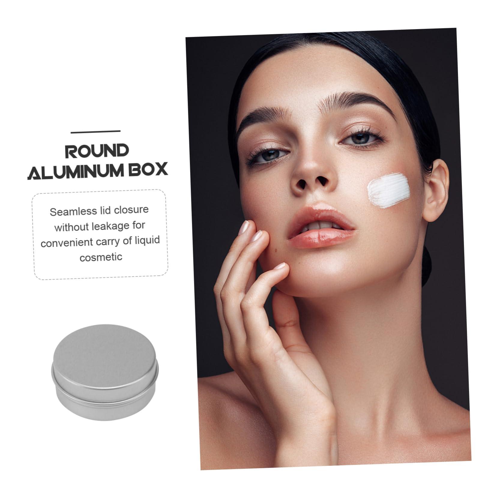 PAMINGONO PAMINGONO 15ml Aluminium Cosmetic Jar with Lid Travel Size Cream Container for Makeup Pomade Portable Empty Jar for Beauty Products