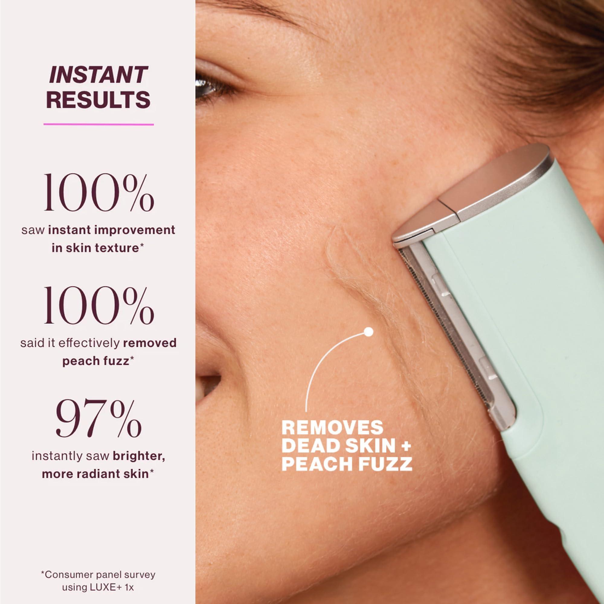 DERMAFLASH DERMAFLASH LUXE+ Sonic Dermaplaning Tool for Face Peach Fuzz Removal, Anti-Aging & Exfoliation, Seafoam